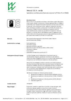 Wecryl 131 K verde - Informazioni prodotto