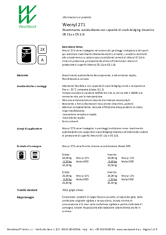 Wecryl 271 - Informazioni prodotto