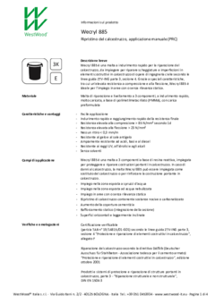 Wecryl 885 Ripristino del calcestruzzo (PRC) - Informazioni prodotto