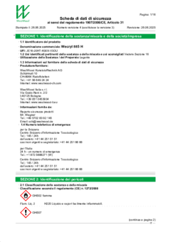 Wecryl 885 (H) - Scheda di sicurezza