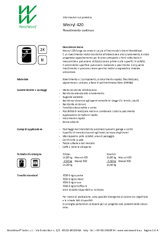 Wecryl 420 - Informazioni prodotto