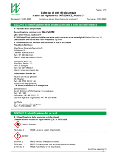 Wecryl 240 - Scheda di sicurezza