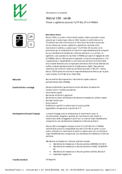 Wecryl 130 verde - Informazioni prodotto