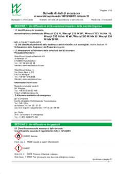 Wecryl 333 /-thix 10 /-thix 20 /-Wi - Scheda di sicurezza