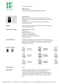 Wecryl 171 - Informazioni prodotto