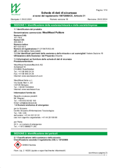 WestWood® Detergente - Scheda di sicurezza