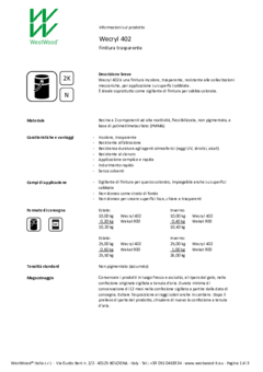 Wecryl 402 - Informzioni prodotto