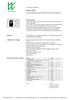 Wecryl 409 - Informazioni prodotto