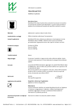 WestWood® 910 - Informazioni prodotto