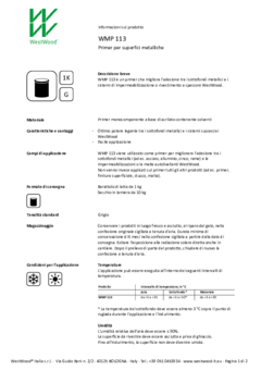 WMP 113 - Informazioni prodotto