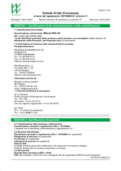 Wecryl 842 aS - Scheda di sicurezza
