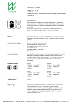 Wecryl 176 K - Informazioni prodotto