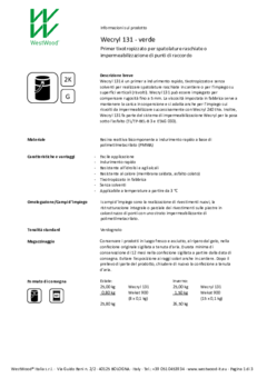 Wecryl 131 verde - Informazioni prodotto
